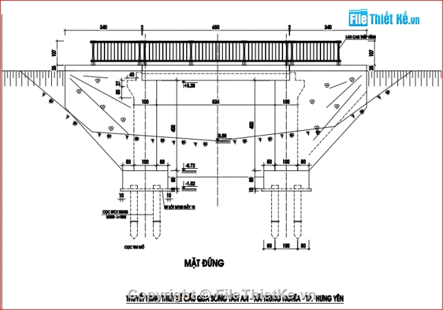 Thiết kế,cầu dầm,Bản vẽ cad Thiết kế cầu GTNT dài 12m dạng bản dầm,bản vẽ cầu,bản vẽ cầu đường,Bản vẽ dầm